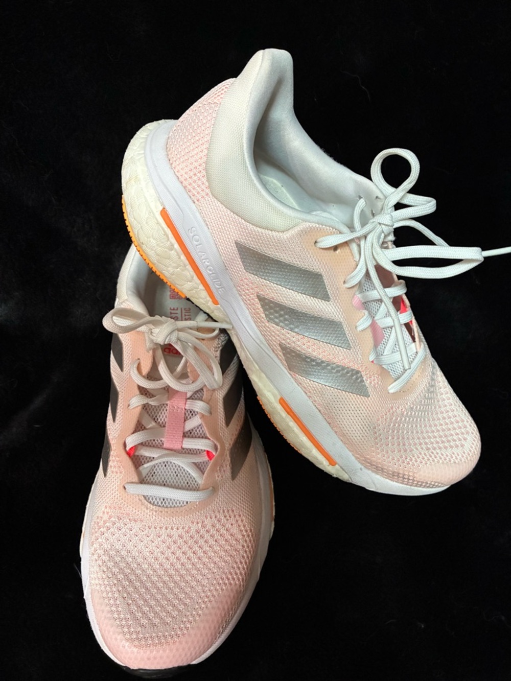 adidas Unisex Pink & White Athletic Running Shoes